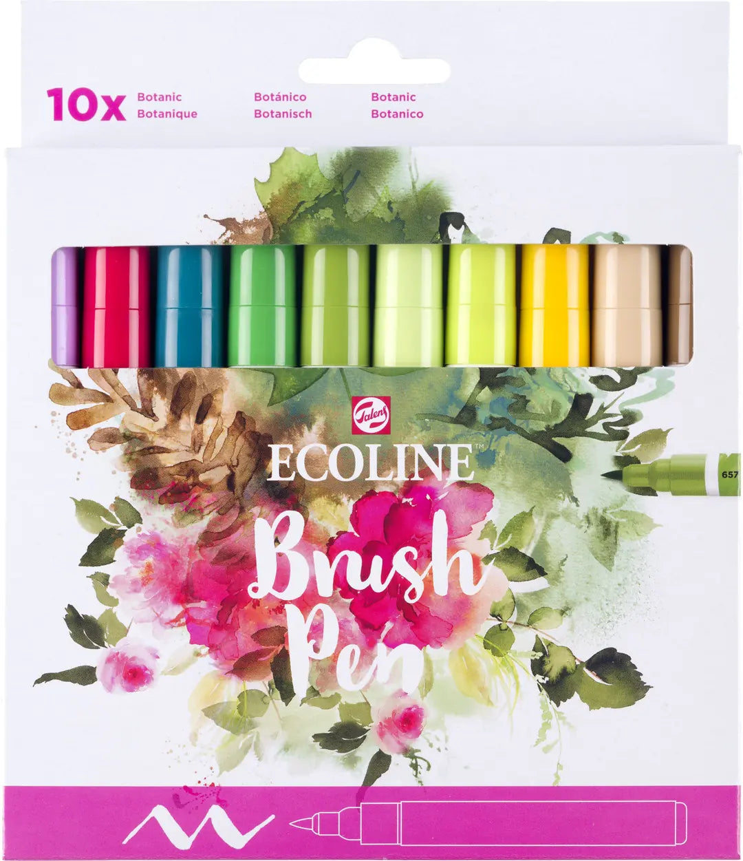 TALENS Ecoline Brush Pen Set 11509804 ass. Botanic 10 Stück