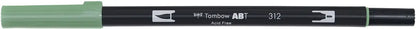 TOMBOW Dual Brush Pen ABT 312 holly green