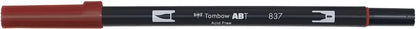 TOMBOW Dual Brush Pen ABT 837 wine red
