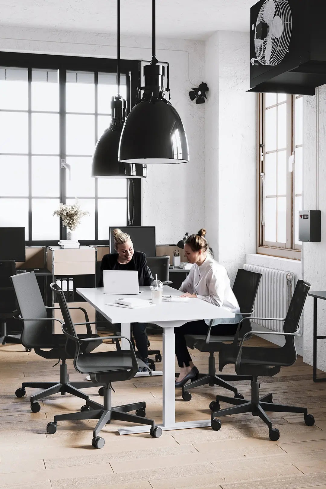 TOPSTAR Hubtischgestell E-Table TWV2UV weiss
