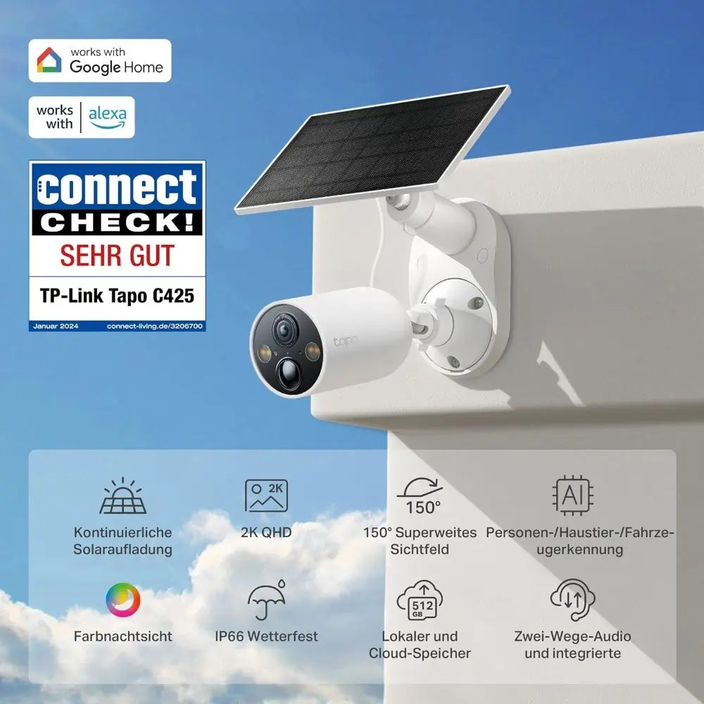 TP-LINK Smart Wless Security Camera Tapo C425 KIT incl. Solar Panel
