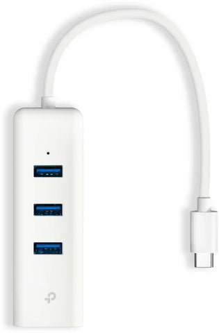 TP-LINK USB-C to GBE Network Adapter UE330C with 3-Port USB-A Hub
