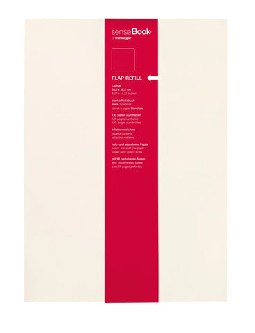 TRANSOTYPE senseBook FLAP REFILL A4 75510402 kariert, L, 135 Seiten beige