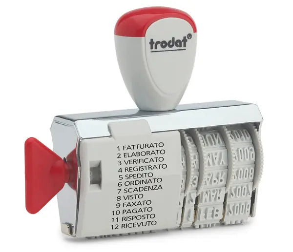 TRODAT Mehrtextstempel 1117I 12 Texte Italienisch