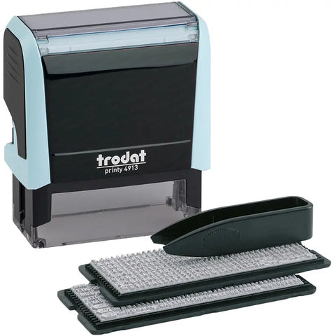 TRODAT Printy 4913 Typo 5 Zeilen Text 180861 pastellblau