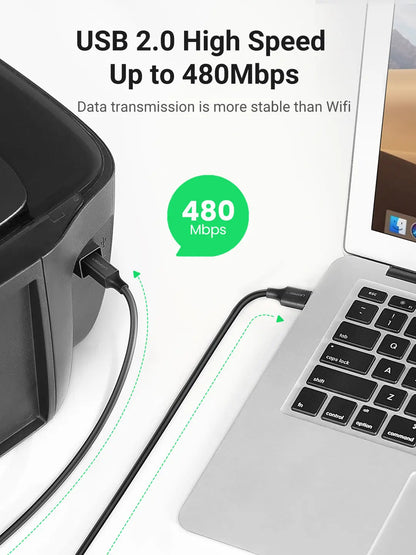 UGREEN Cable USB 2.0 AM/BM Print 10351 3m, Black