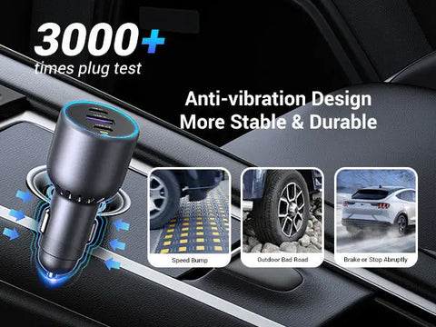 UGREEN Fast Car Charger 130W 3-Port 35025 2x USB-C, 1x USB-A