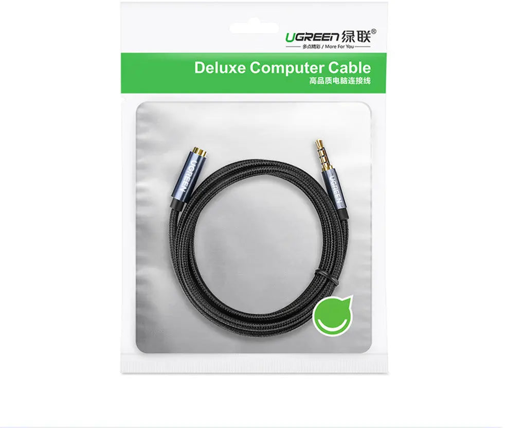 UGREEN Cable 3.5mm Male/3.5 Female 40675 Extension Braid 2m,(BB)
