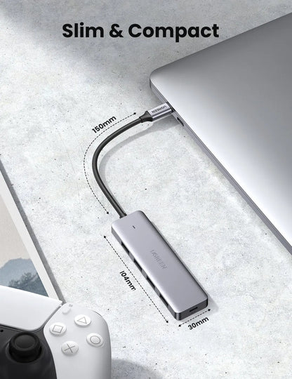UGREEN USB-C Hub 4in1, Silver 70336 4xUSB-A