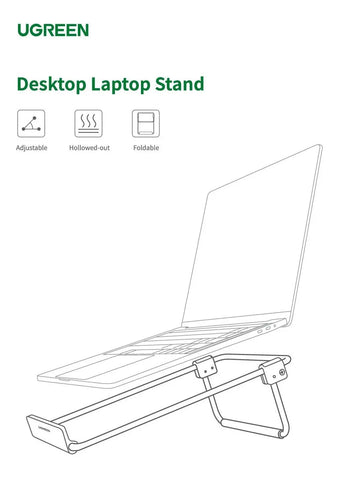 UGREEN Desktop adj. Laptop Stand 80348 Silver (BB)