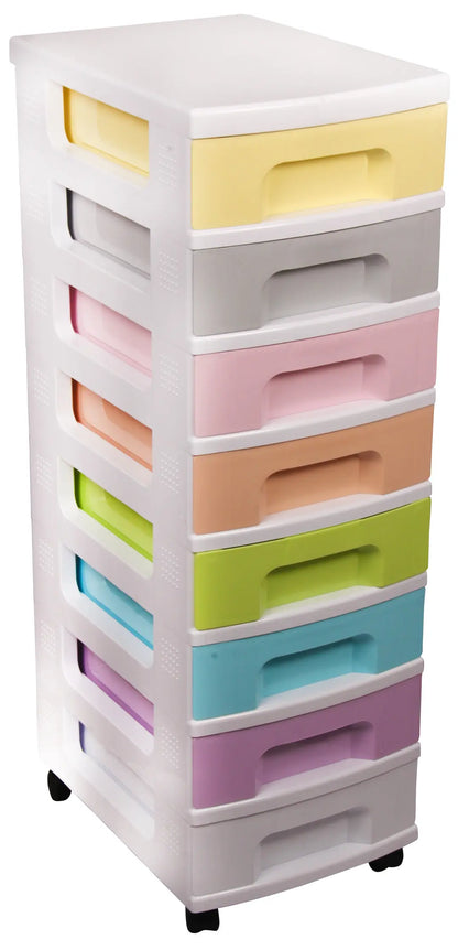 USEFULBOX Aufbewahrungsbox 30x42x92,5cm 68507600 8x7 Liter Schubalden, Pastell