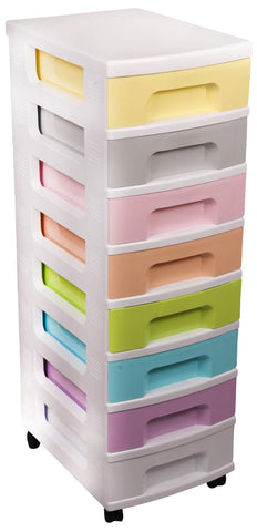 USEFULBOX Aufbewahrungsbox 30x42x92,5cm 68507600 8x7 Liter Schubalden, Pastell