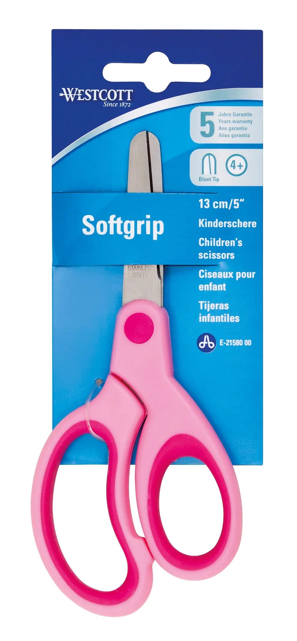 WESTCOTT Softgrip Kids 13cm E-2158000 rosa