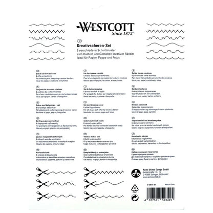 WESTCOTT Kreativscheren-Set 14cm E-42515 00 farbig ass.