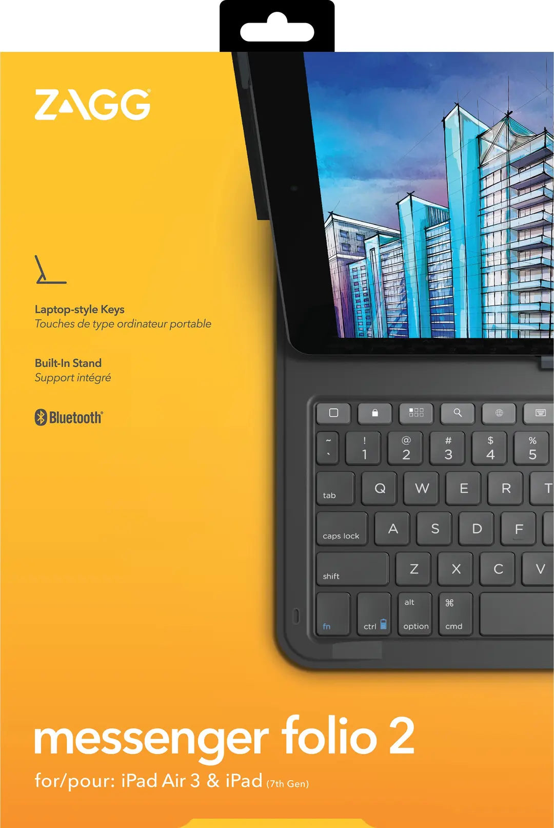 ZAGG Messenger Folio 2 for iPad 103007174 10.2/10.5 (2020),Charcoal,CH
