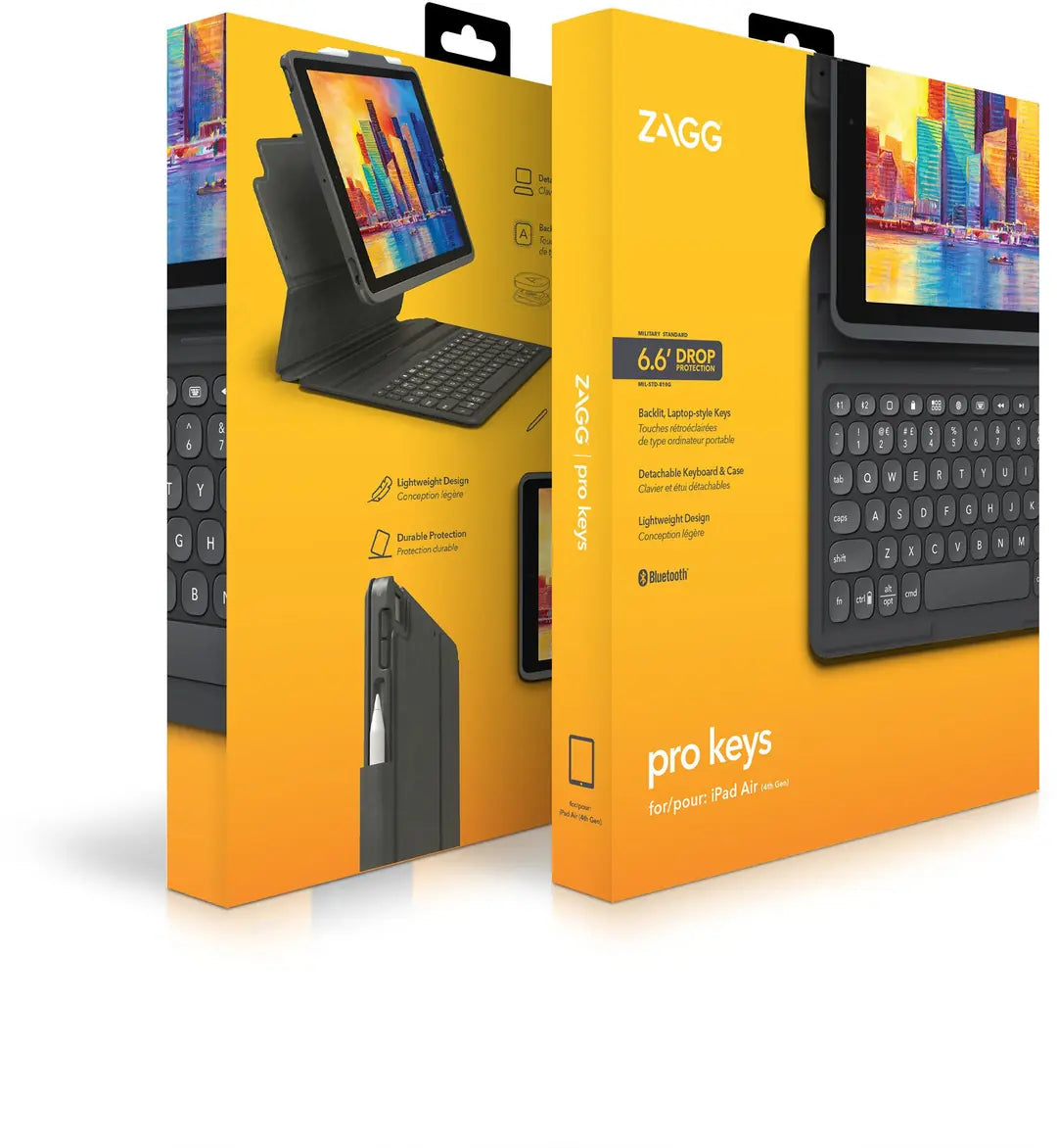 ZAGG Keyboard Pro Keys for iPad 103407276 10.9 (2020),Black/Gray, CH