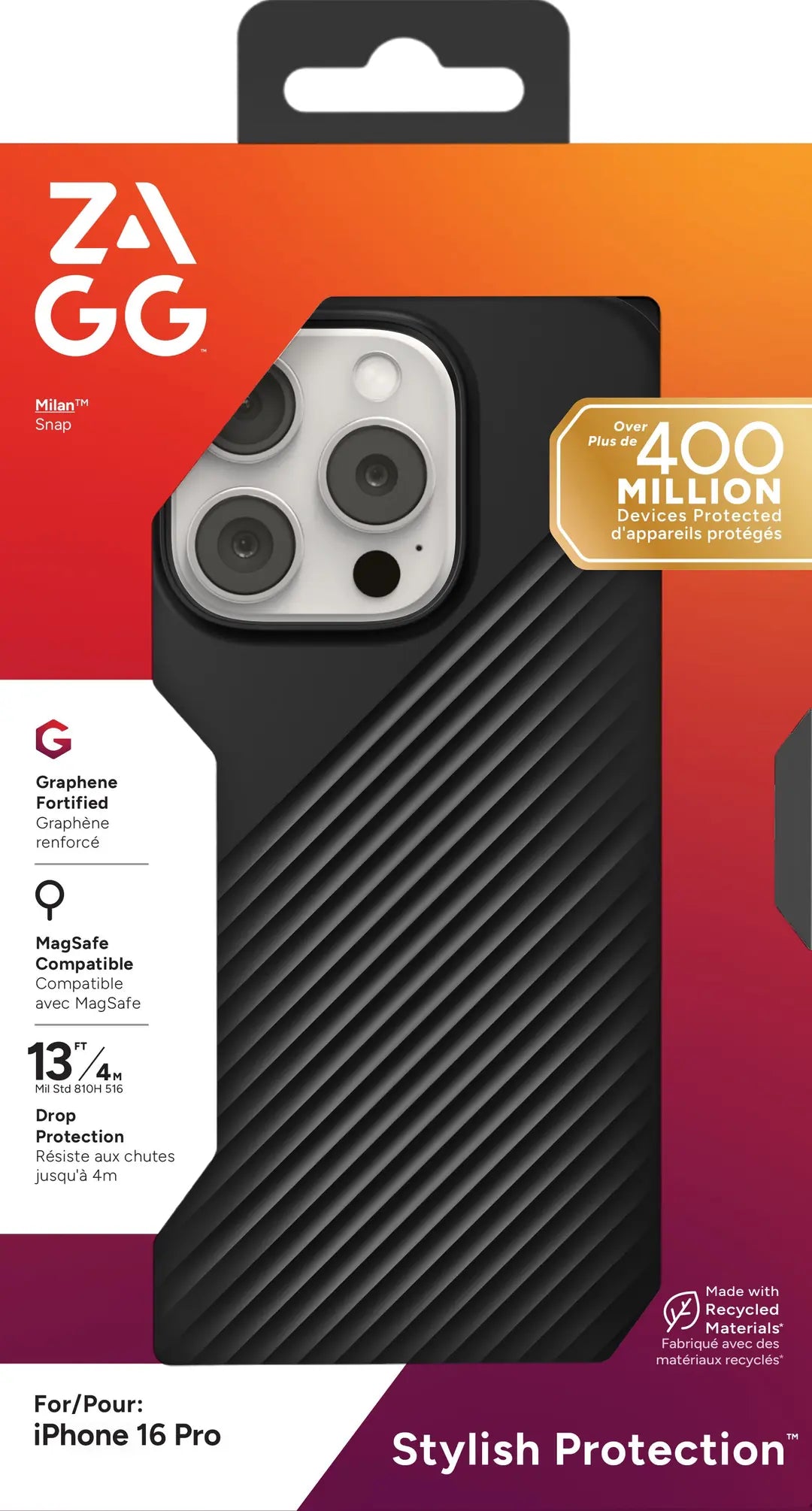 ZAGG Luxe Cases Snap Apple 702315008 iPhone 16 Pro ,Black