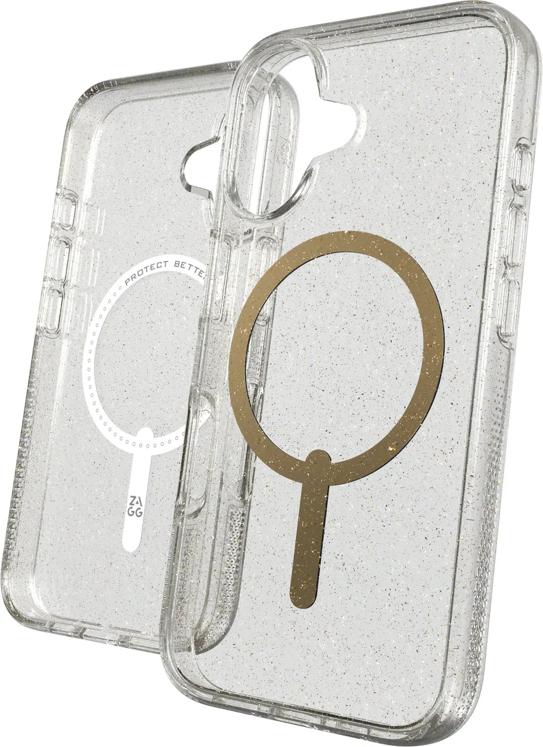 ZAGG Milan Cases Snap Apple 702315126 iPhone 16,Gold Glitter