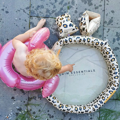 Swim Essentials | Baby Pool 60cm | Beige Leopard