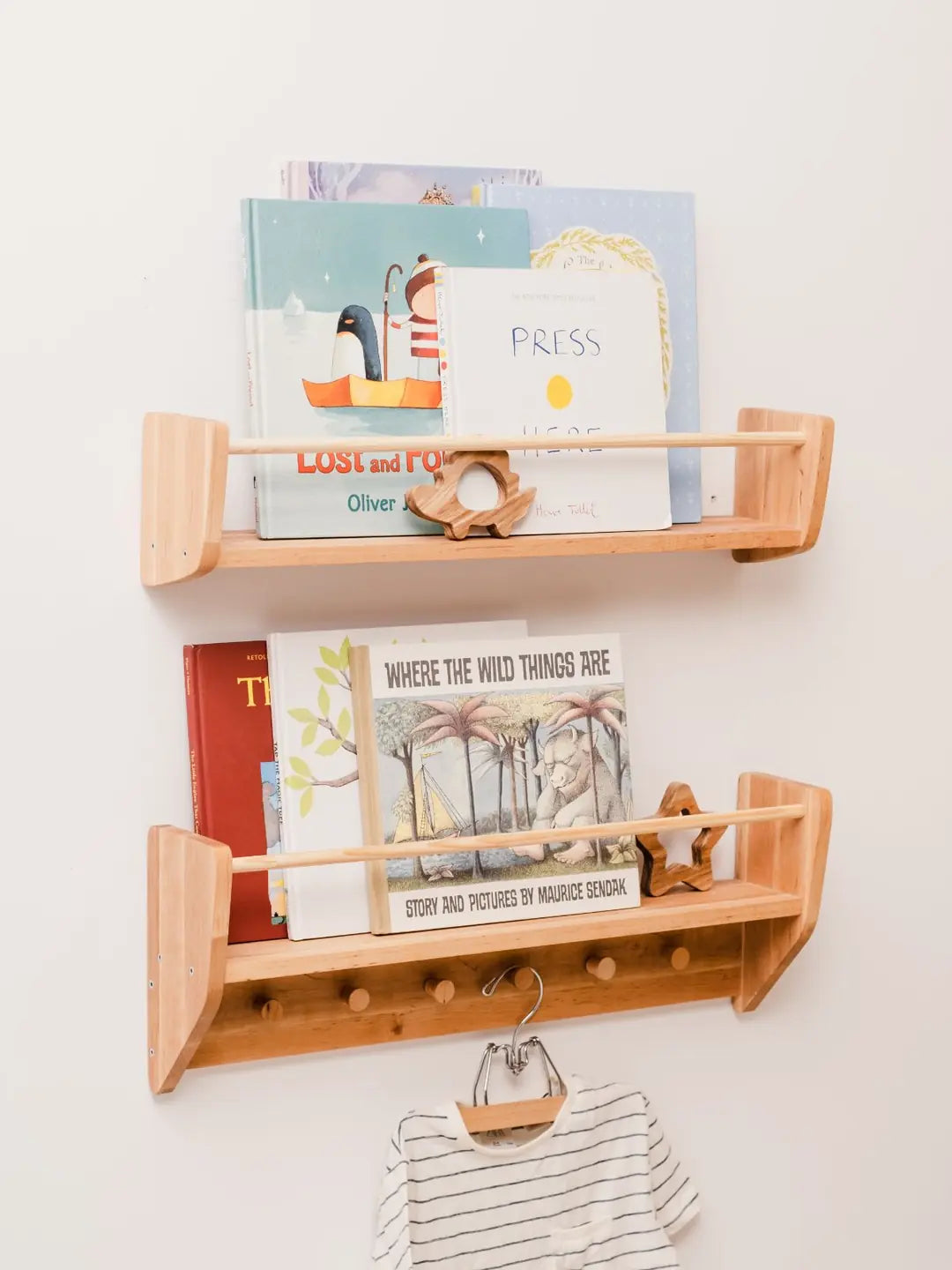 shelf with hooks 