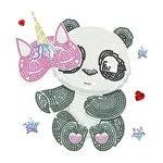 Diamond Painting Panda mit Maske