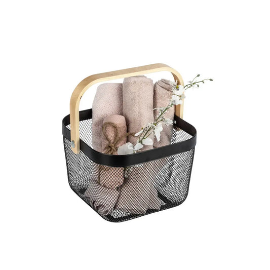 Wenko - Bamboo Basket with Handle - Stylish Storage Solution 🌿🛍️