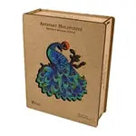 Artefakt Holzpuzzle 2 in 1 Pfau, 132 Teile