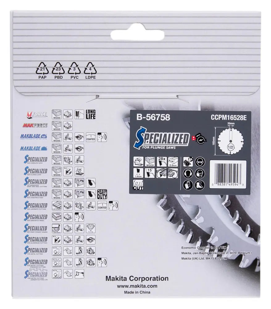 
          SPECIALIZED Kreissägeblatt für Akku-Eintauchsäge 165/20
          B-56758
        