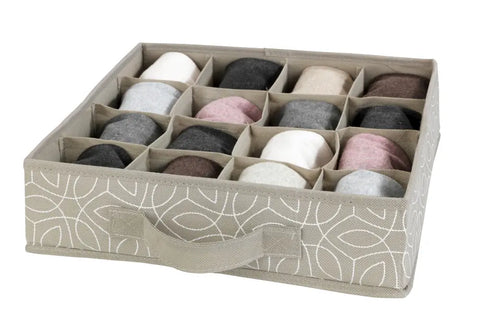 Sortierer 16 Fächer Balance taupe/design