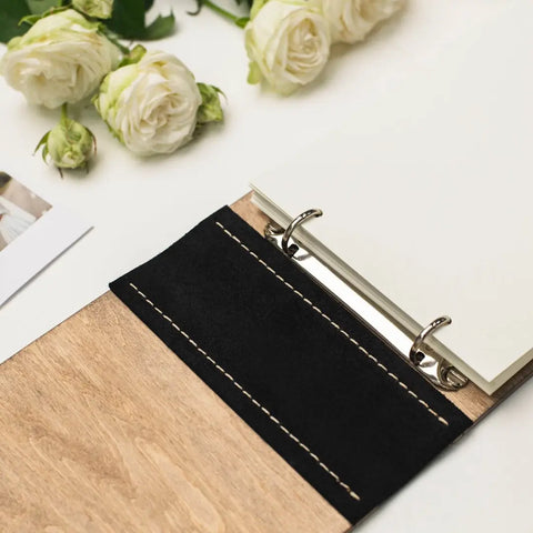 photo album with leather 