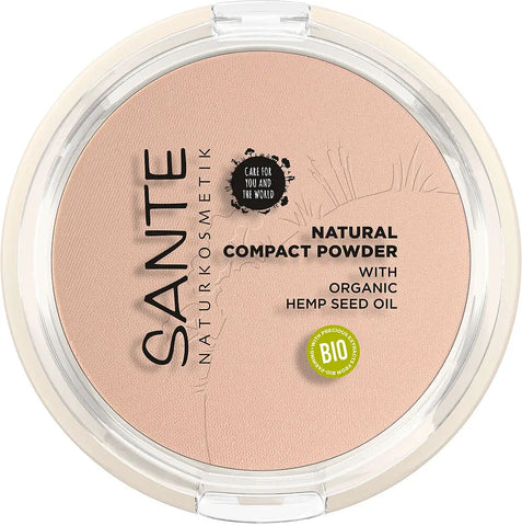 Sante - Naturalny puder kompaktowy 01 - Wegański i bezglutenowy 🌿✨
