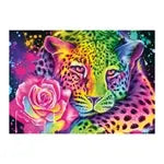 Neon Regenbogen Leopard 1000 Teile