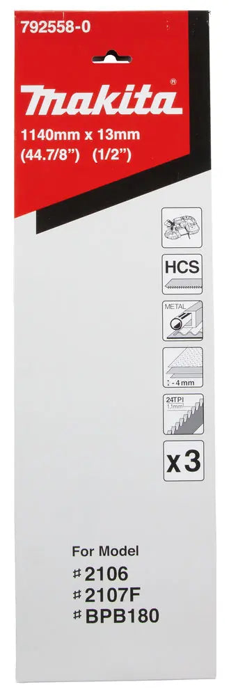 
          Bandsägeblätter HCS für Metall
          792558-0
        