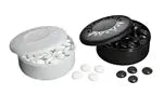 Go-Spielsteine aus Glas - Set schwarz/weiss