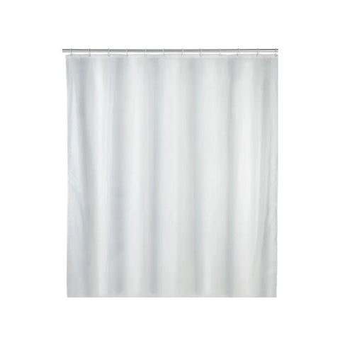 Wenko - Shower Curtain Plain White Polyester - Elevate Your Bathroom Style! 🚿✨