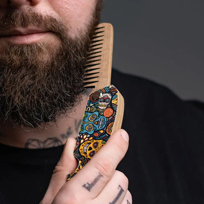 colorful wooden combs 
