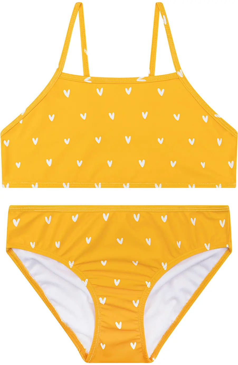 Swim Essentials | Bikini Mädchen 98/104 | Orange Hearts