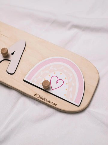 puzzle on wood 
