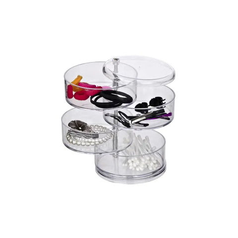 Wenko - Transparent Cosmetic Organizer Tower - Ultimate Beauty Storage! 💖🗄️