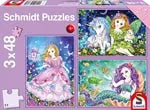 Prinzessin, Fee & Meerjungfrau 3x48 Teile