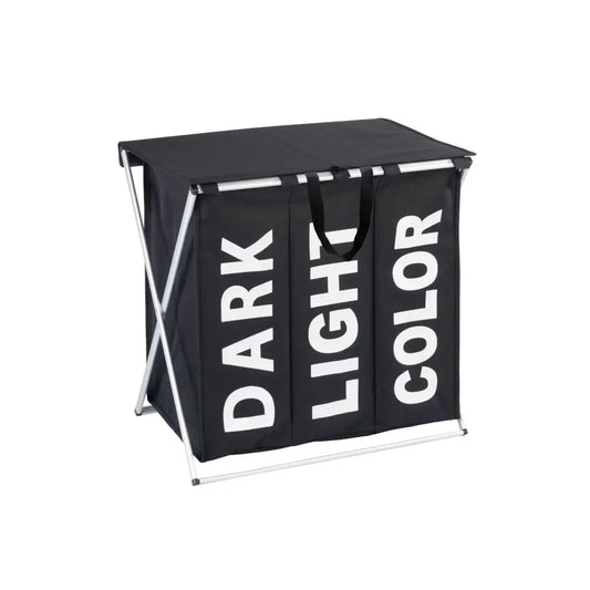 Wenko - Linen Collector Trio Top Black/Aluminum - Stylish & Functional Storage Solution! 🧺✨