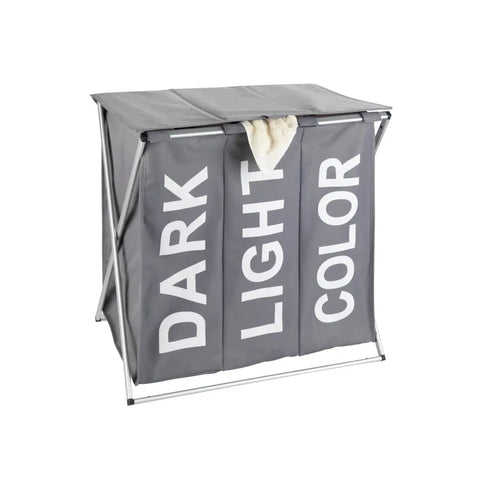 Wenko - Laundry Collector Trio Top Gray/Aluminum - Stylish & Practical Storage Solutions 🧺✨