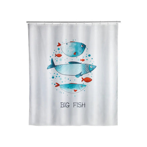 Wenko - Shower Curtain Big Fish Polyester - Dive into Style! 🐟🚿✨