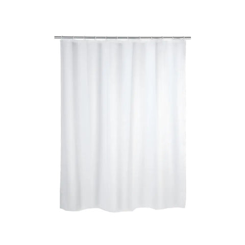 Wenko - Shower Curtain Solid White - Transform Your Bathroom 🚿✨