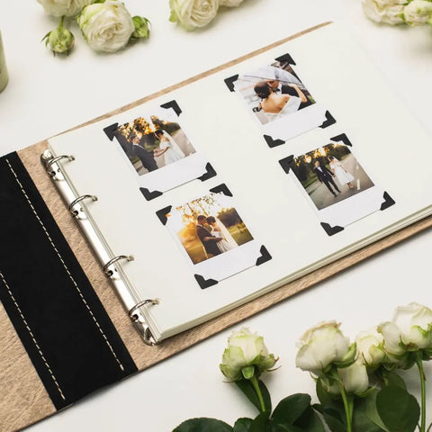 leather wooden photo album 