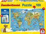 Reise um die Welt 100 Teile mit Büchlein