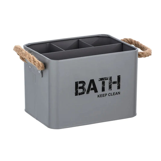 Wenko - Decorative Box Gara 4 Divisions Gray - Stylish Organization 🛁✨