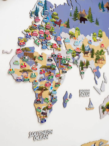 animal world map nursery