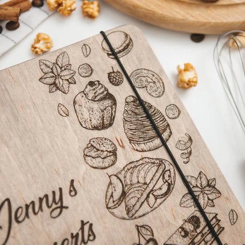 wooden cooking book