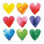 Diamond Painting Herzen Regenbogen